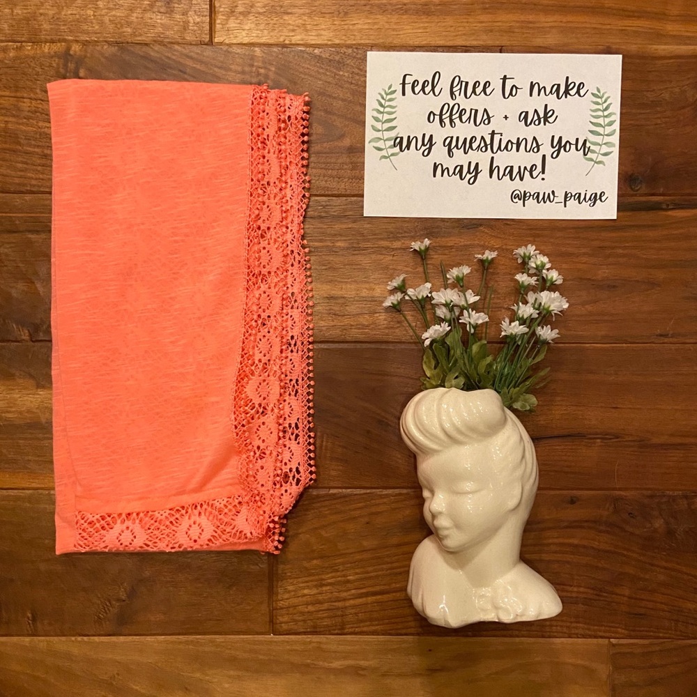 Coral Infinity Scarf